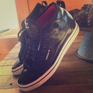 Adidas Black Wedge Sneakers